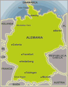 Mapa de Alemania