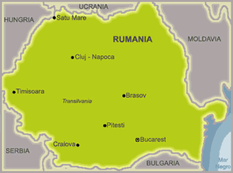 Mapa de Rumania