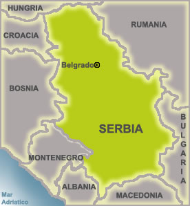 Mapa de Serbia