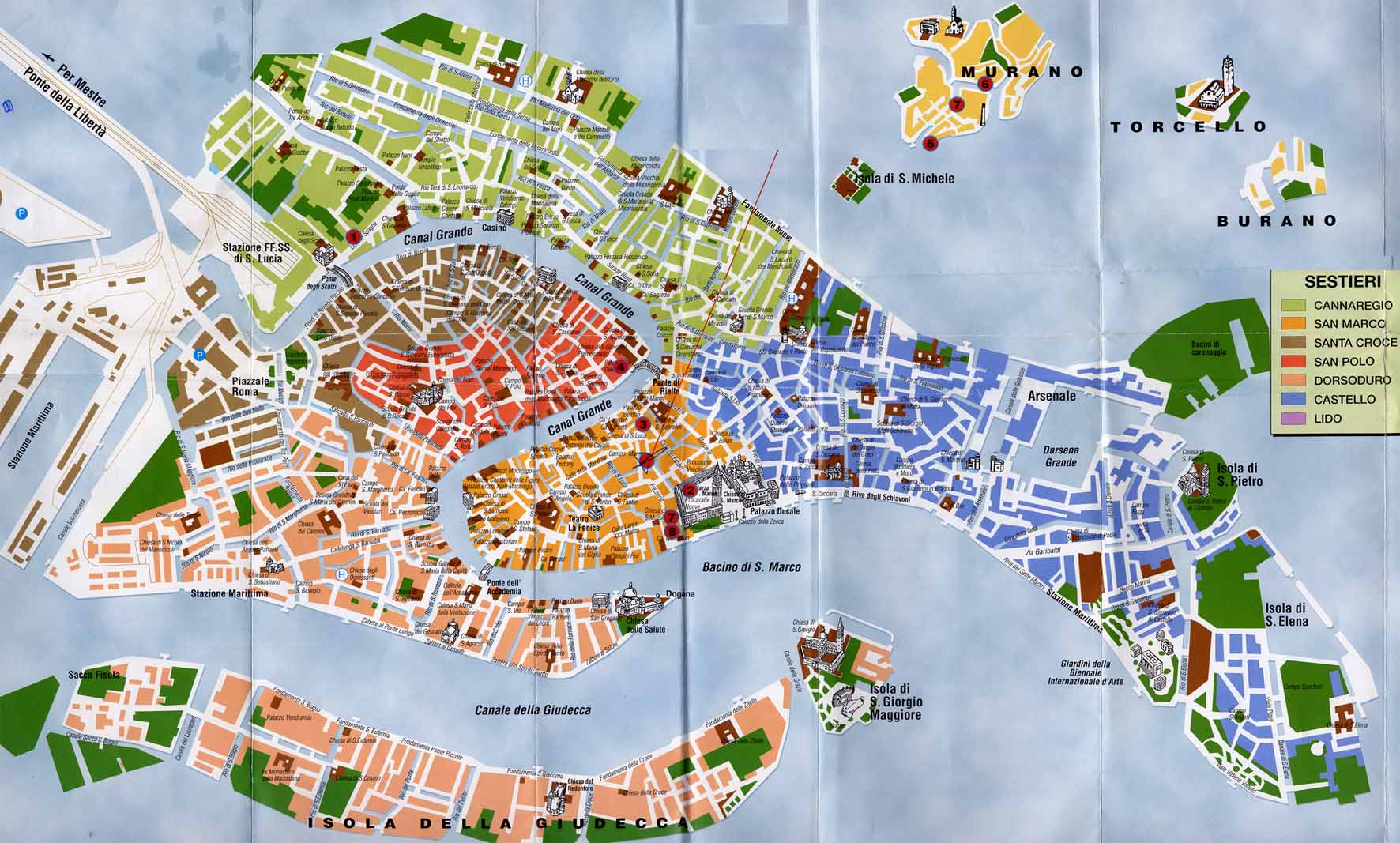 Mapa Turistico de Venecia