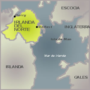 Mapa del Irlanda del Norte